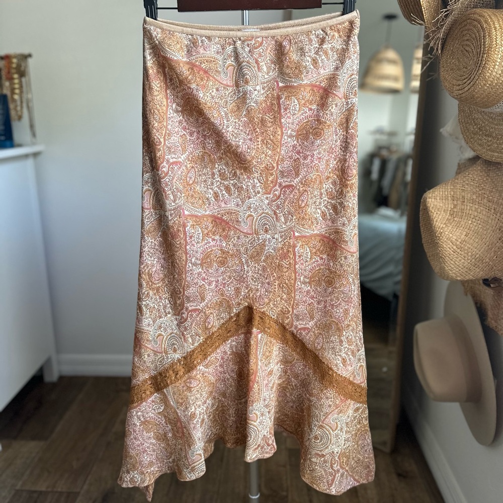 Studio Y Paisley Skirt in Pink and Brown